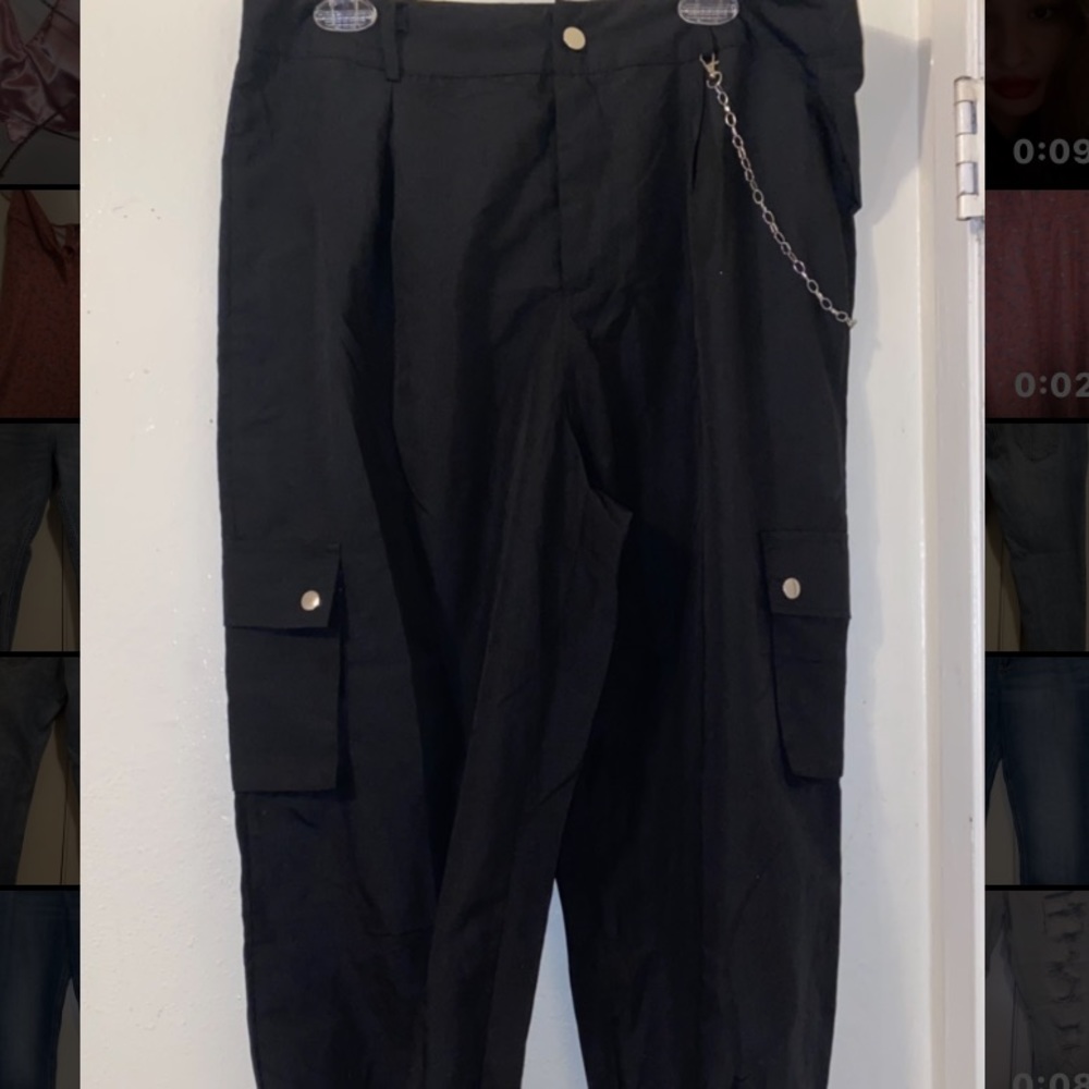 black joggers